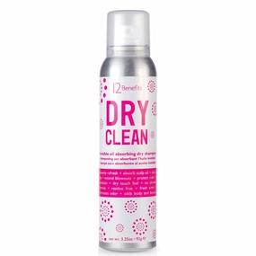 12 Benefits Dry Clean Shampoo w/Argan Oil & Starch - Instantly Revitalizes, Refreshes Hair & Scalp, Absorbs Oil in Hair, Protects Hair Color - Natural Dry Hair Powder (3.25 Oz)