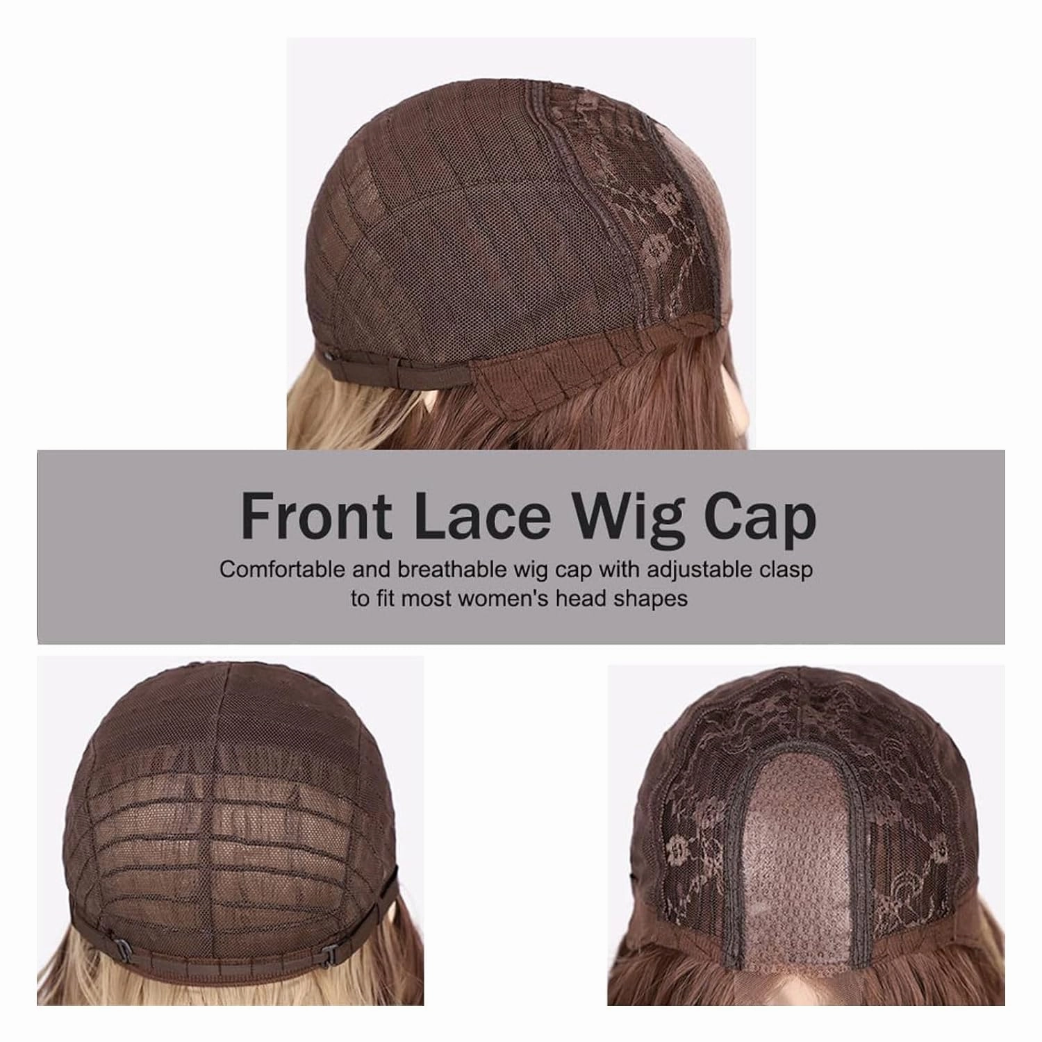 14 Inch Short Wavy Small Area Lace Wig for Women Synthetic Curly Middle Part Wigs Light Gray Natural Looking Heat Resistant Hair Piece Wig for Daily Party Use Ombre Blonde