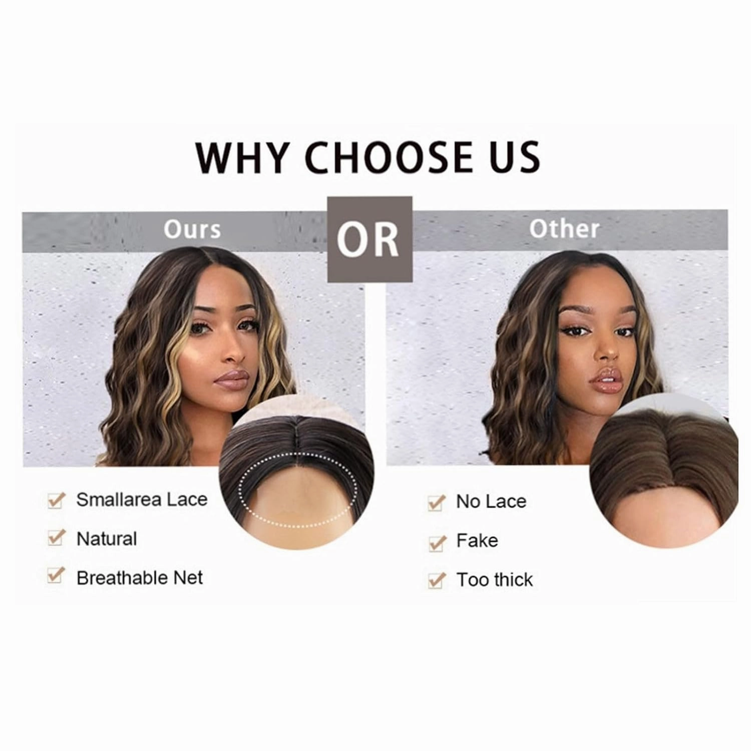 14 Inch Short Wavy Small Area Lace Wig for Women Synthetic Curly Middle Part Wigs Light Gray Natural Looking Heat Resistant Hair Piece Wig for Daily Party Use Ombre Blonde
