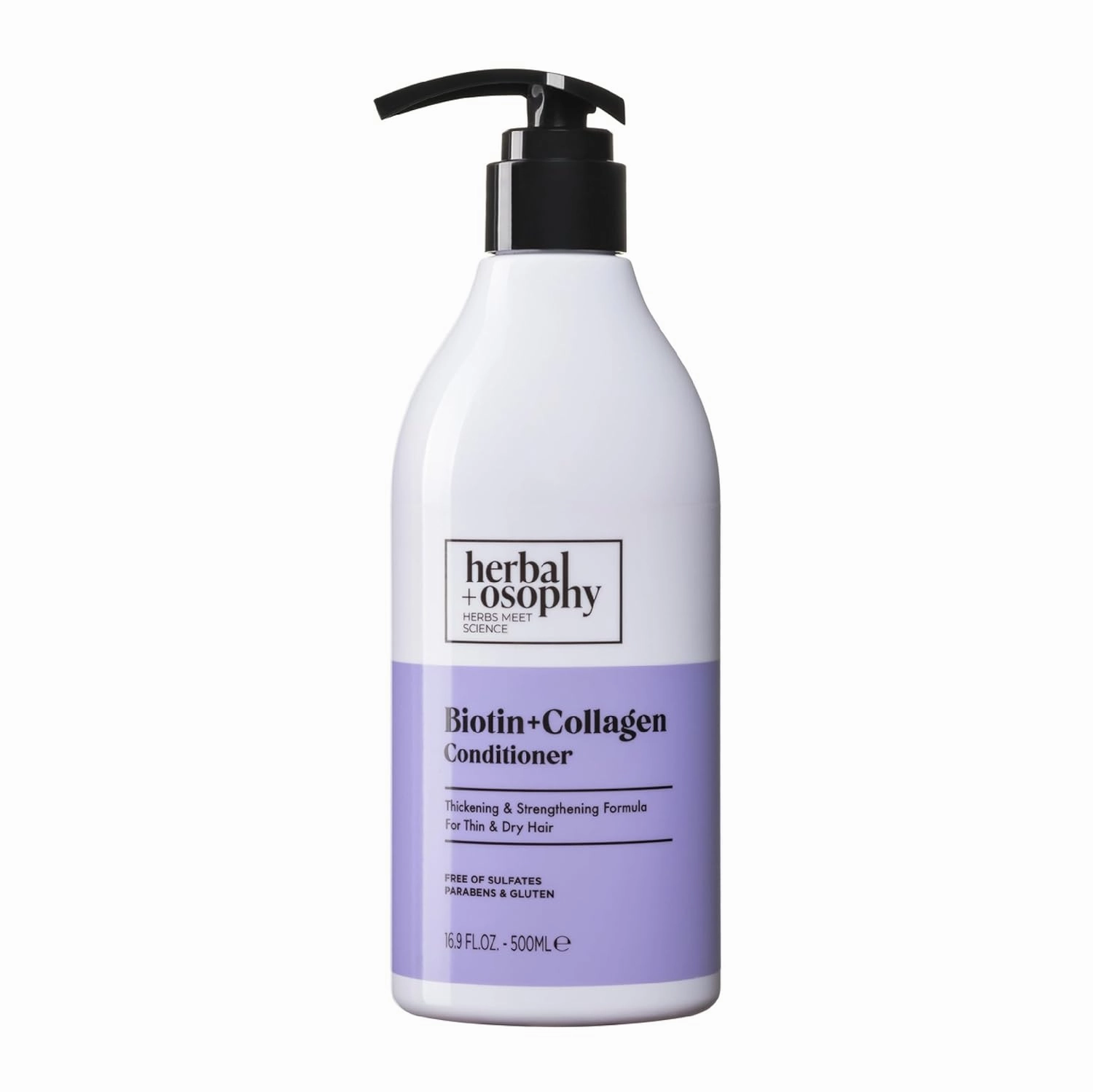 16.9 Fl Oz Biotin & Collagen Conditioner, Hair Growth Thickening Conditioner, Repair Dry, Damaged Thinning Hair, Infused with Vitamin B7 & Argan Oil, Free of Sulfate, Parabens and Gluten