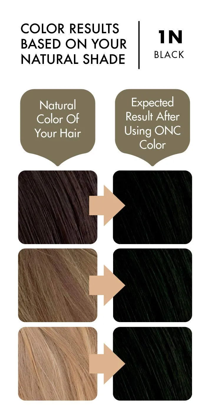 (1N Black) 4 fl. oz. (120 mL) Heat Activated Healthier Permanent Hair Dye with Certified Organic Ingredients, Ammonia Free, Vegan Friendly, 100% Gray Coverage