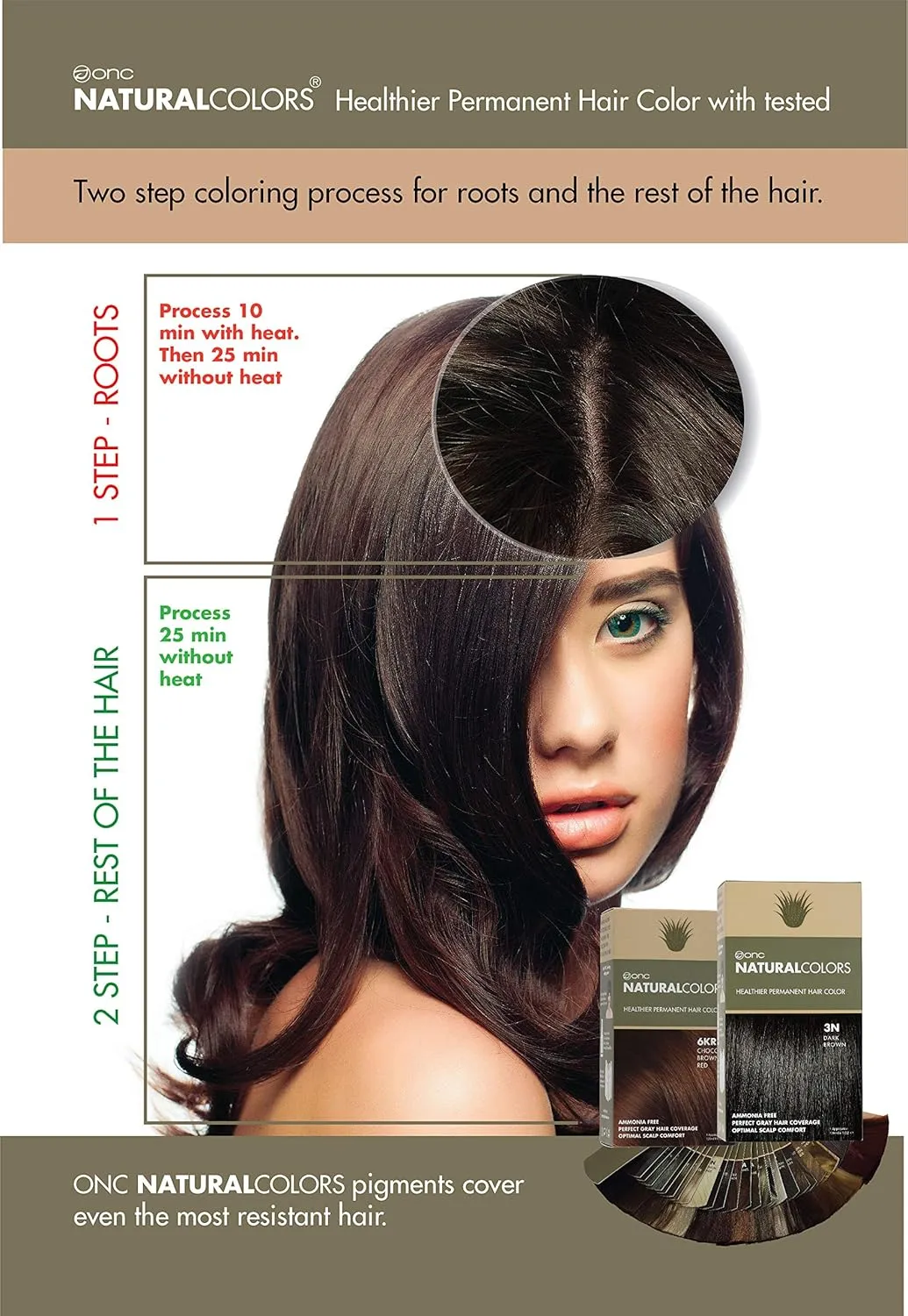 (1N Black) 4 fl. oz. (120 mL) Heat Activated Healthier Permanent Hair Dye with Certified Organic Ingredients, Ammonia Free, Vegan Friendly, 100% Gray Coverage