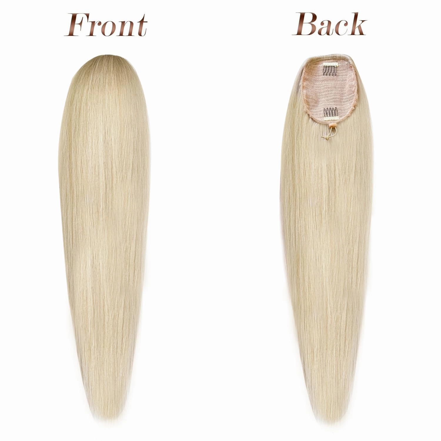 26 Inch Long Straight Drawstring Ponytail Extensions Long Straight Fake Pony Tail Natural Soft Clip in Hair Extension Synthetic Heat Resistant Hairpiece for Women (HD22)