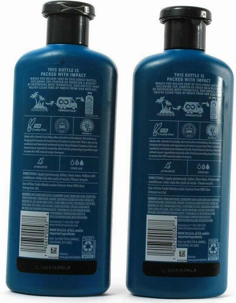 2 Count Herbal Essences Bio Renew Kelp Out Oceans Hydrating Shampoo 13.5Fl oz