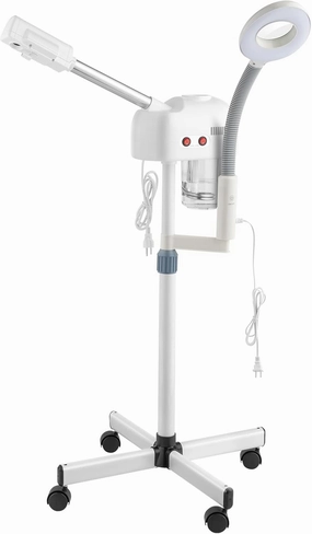 2 in 1 Facial Steamer with 3X Magnifying Lamp, Esthetician Steamer Professional Aromatherapy Humidifier Face Spa Mist Steam for Home Beauty Salon