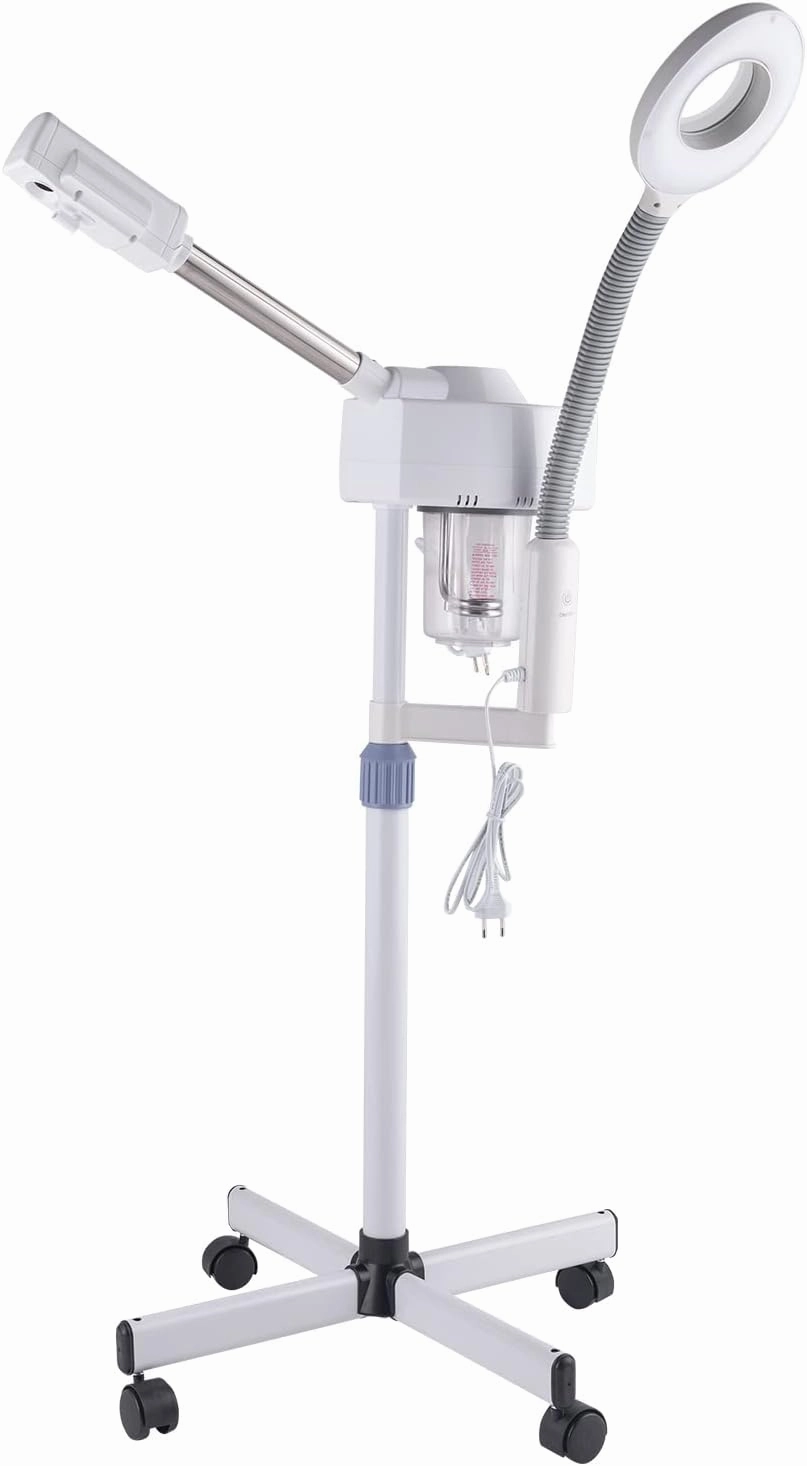 2 in 1 Touch Screen Facial Steamer with 3X Magnifying Lamp, Esthetician Steamer Professional Aromatherapy Humidifier Face Spa Mist Steam for Home Beauty Salon