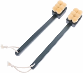 2 Pack Long Handled Face Brush for Bath Shower Cleaning Supplies Soft Bristles for Gentle Skin Care Quick Easy Cleaning