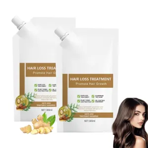2PCS Anti-Hair Fall Hair Loss Shampoo, Anti-Hair Fall Promote Hair Growth Shampoo for All Hair Types, Rich in Various Plant Extracts for Hair Treatment, Volumizing and Moisturizing(300ML)