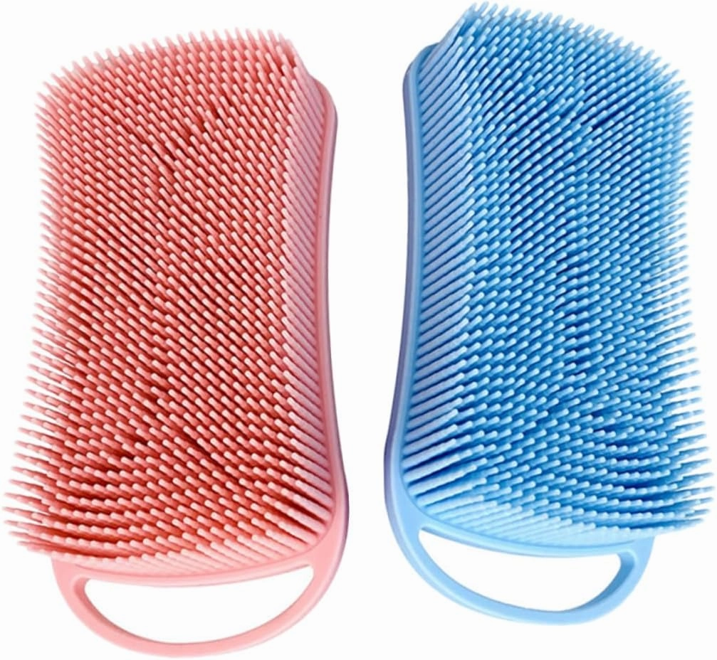 2pcs Silicone Bath Brush Double-Sided Shampoo and Exfoliating Brush for Gentle Body Cleansing Practical Bath for to Clean