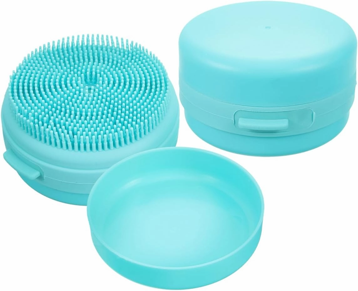 2pcs Silicone Bath Brush Gentle Scalp and Skin Scrubber for Bathing Massaging Safe for Sensitive Skin for Shower Essentials