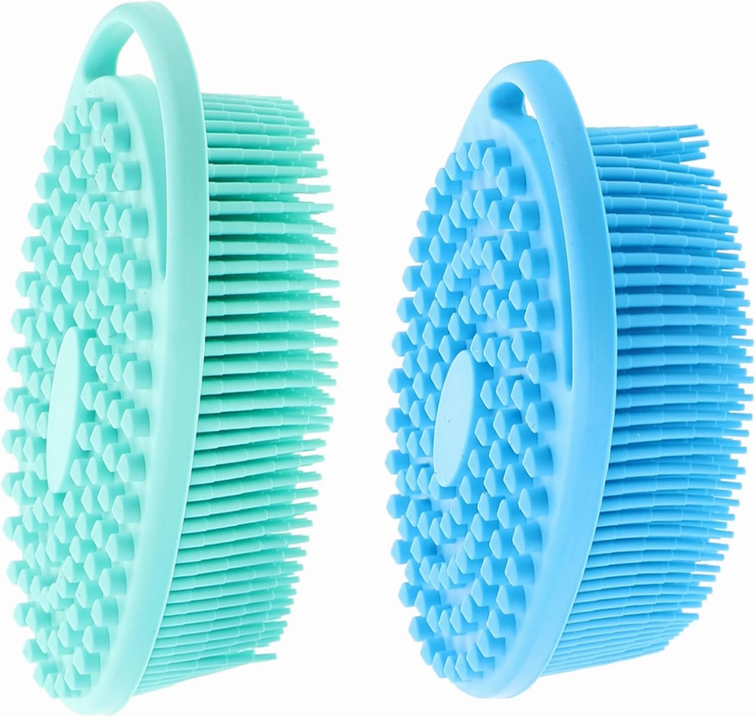 2pcs Soft Silicone Body Scrubber Gentle Exfoliating for Daily Cleansing Convenient Hanging Design Versatile for Shampooing and Massaging Shower Essential