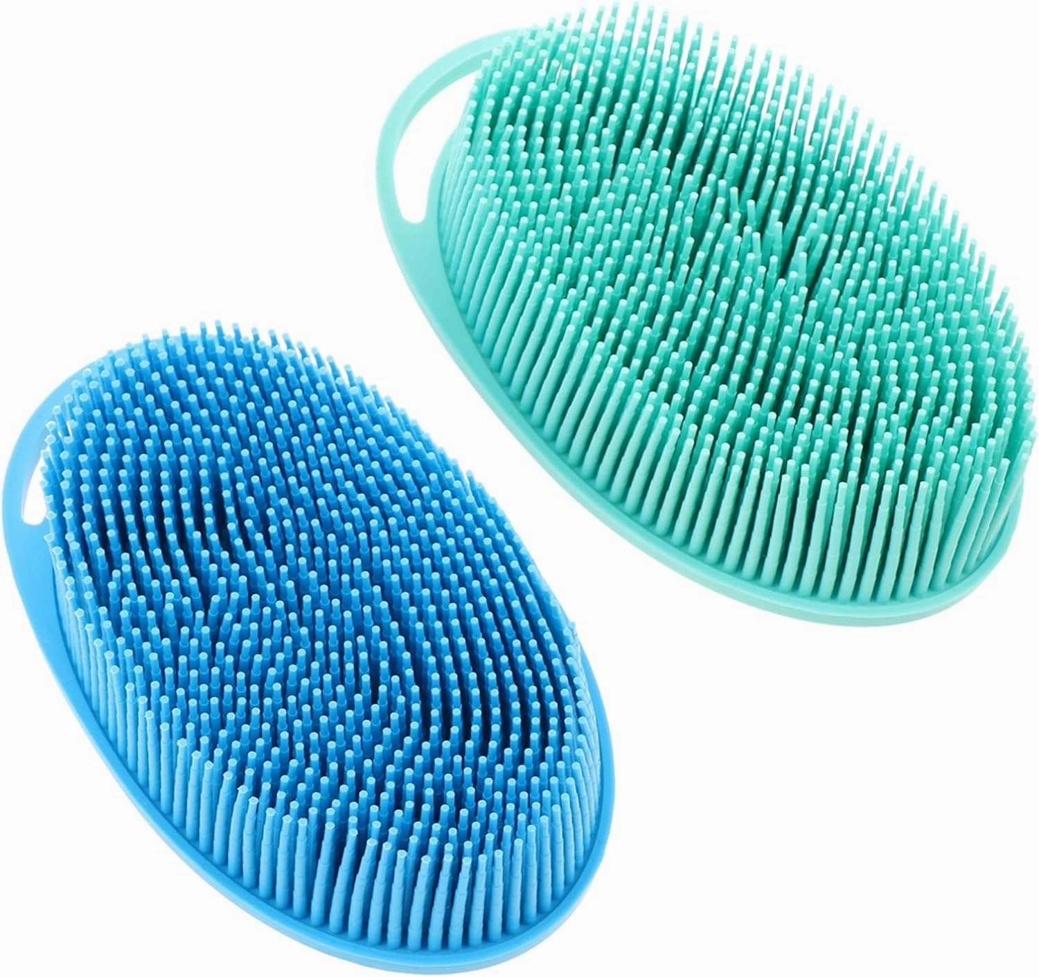 2pcs Soft Silicone Exfoliating Body Scrubber for Gentle Skin Cleansing and Scalp Massage Hanging Design for and Drying for Bath and Shower Use