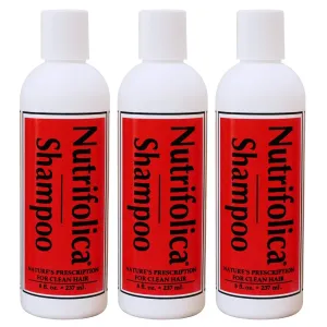 3 Nutrifolica Hair Regrowth Growth Shampoo Naturaly Stop Hair Loss Thin Hair and Grow Hair