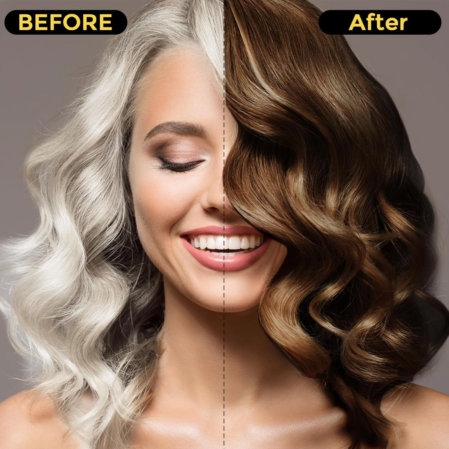3 in 1 Herbal Dark Brown Hair Dye Shampoo for Women and Men