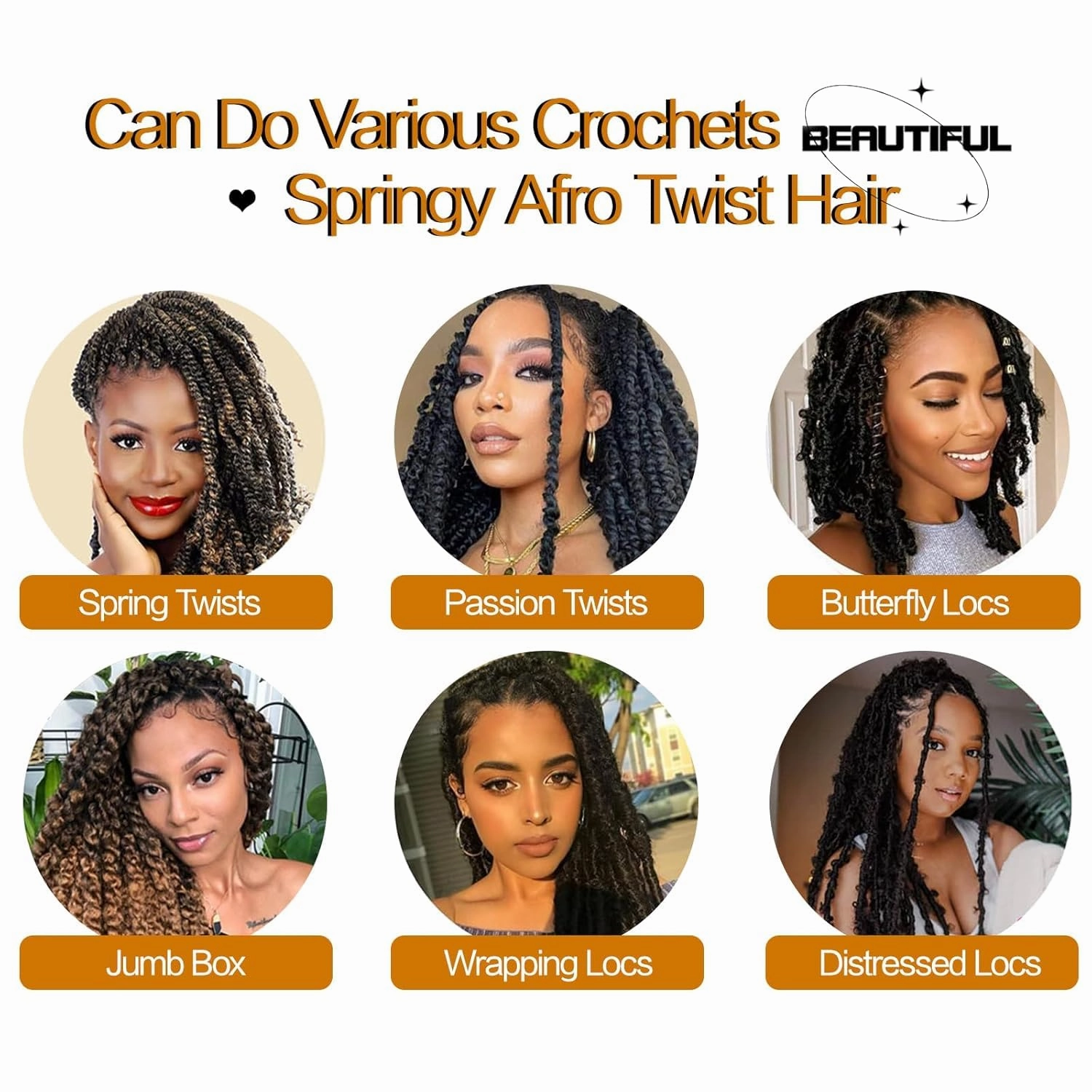 3 Packs Pre-Separated Marley Twist Braiding Hair 24 Inch Kinky Twist Hair Spring Afro Twist Hair Synthetic Hair Extensions for Black Women(24 Inch,3Pack,1B/27/613)