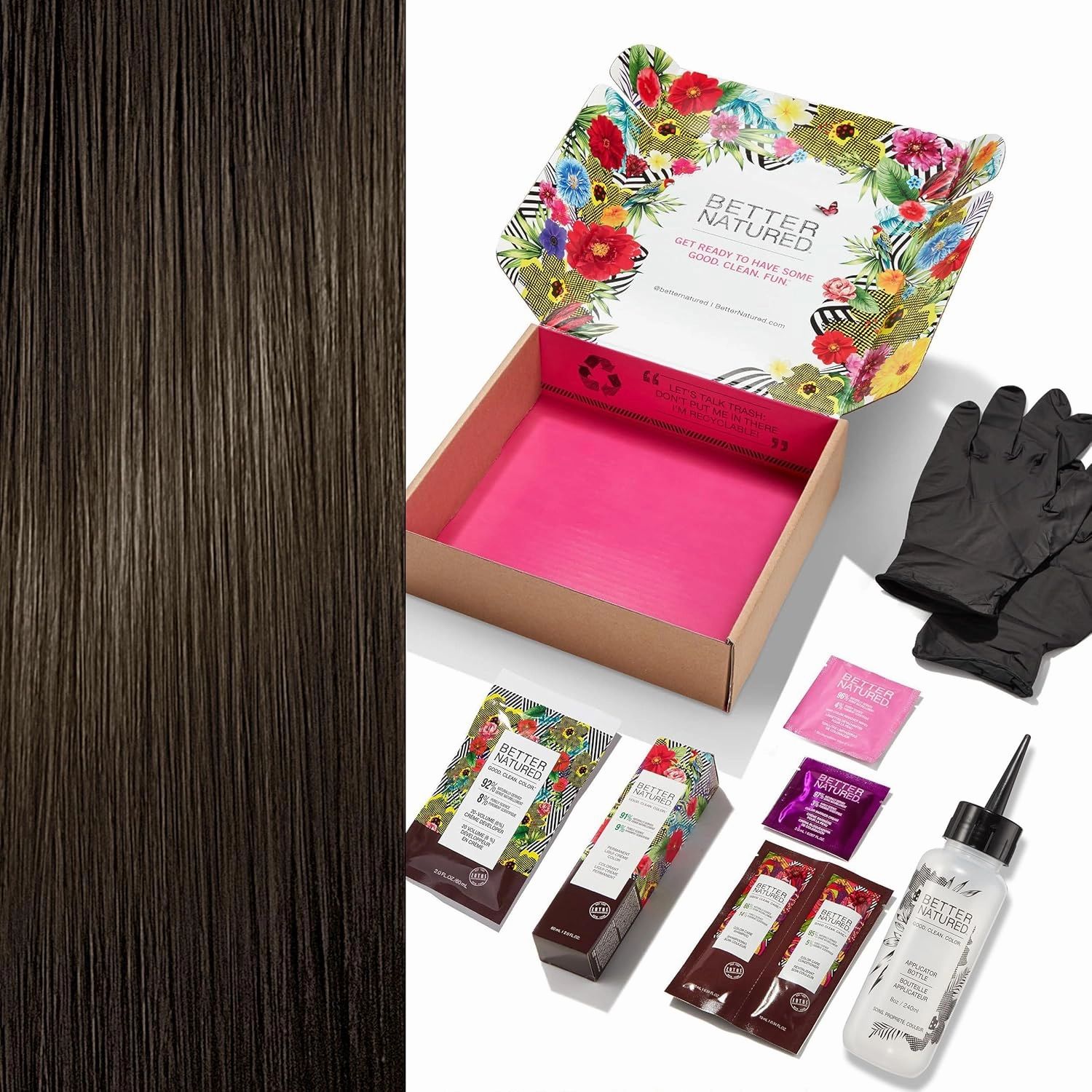 3N Dark Natural Brown Permanent Hair Color Dye Kit (Color, Developer, Barrier Cream, Gloves, Cleaning Wipe, Shampoo and Conditioner) Radiant Color that Lasts up to 8 Weeks