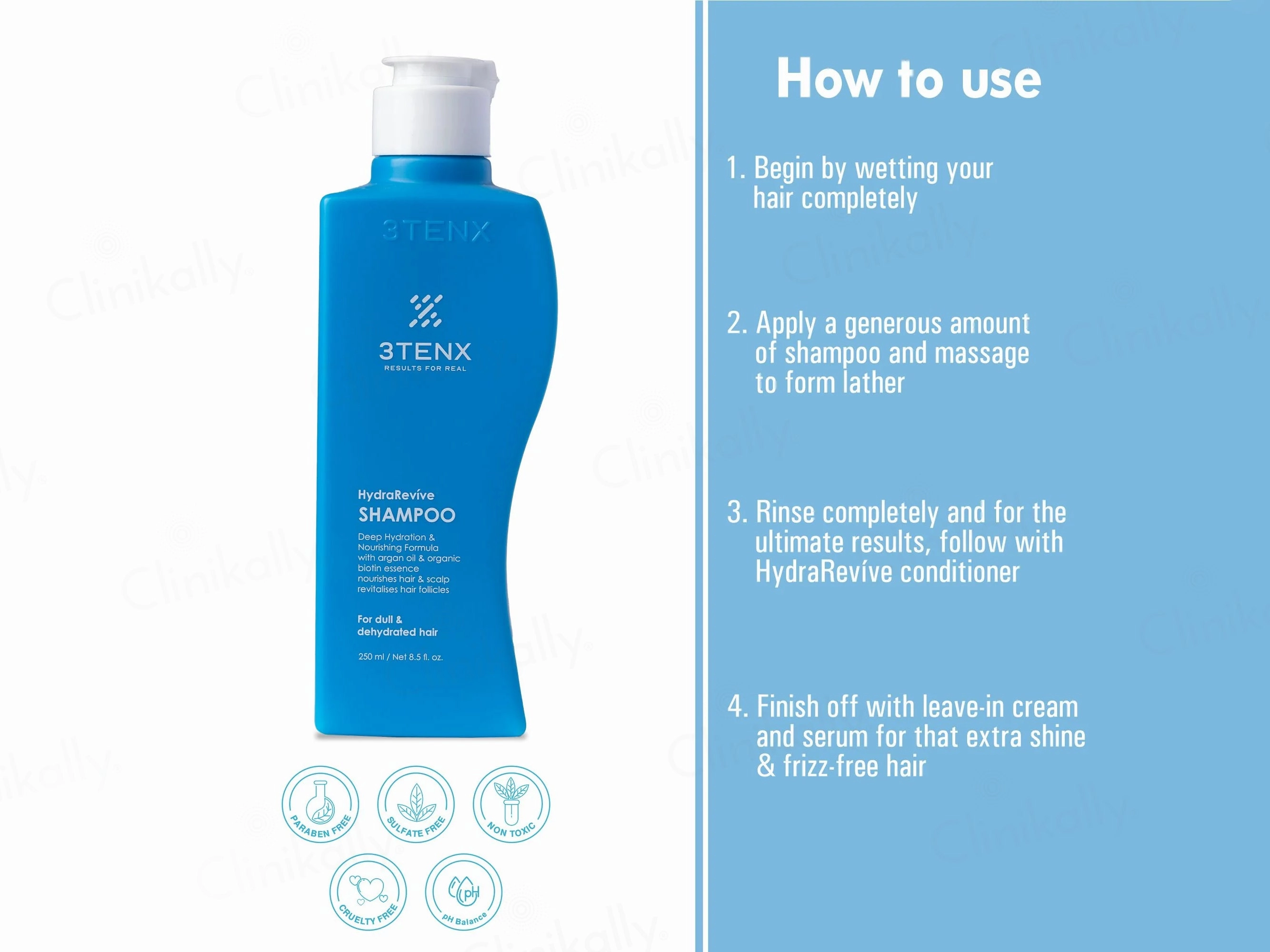 3Tenx HydraRevive Shampoo For Dull & Dehydrated Hair