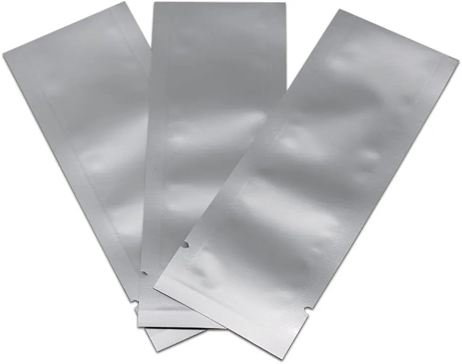500 Pack 1.57x4.33 inch (Inside Size 1.18x3.94 inch) Heat Seal Sample Pouch Thickened Mylar Foil Bag for Lotions Travel Packets Single Serving Coffee Powder Condiments Food Storage Containers