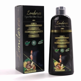 5-in-1 Hair Dye Shampoo for Gray Hair - Ammonia-Free with Vitamin E, Argan Oil & Collagen - Moisturizes, Repairs, and Colours in 15 Minutes - 500 ML (Black Hair)