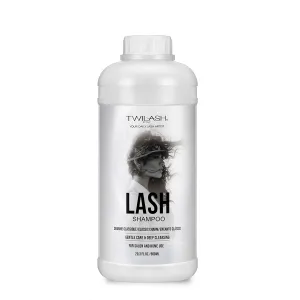 600ml Lash Shampoo Bulk, Eyelash Extensions Cleanser for Extensions, Safe Makeup Remover, Non-irritating or Burning Formula Eyelid Foaming Cleanser for Professional Salon and Home Use (Classic Charm)