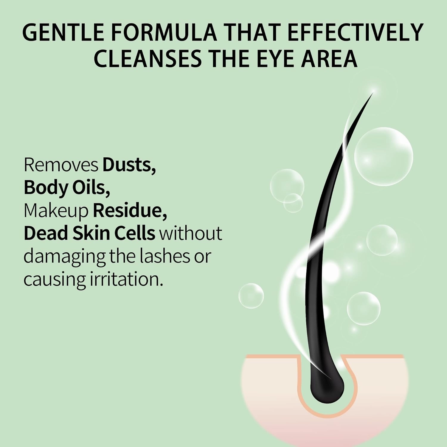 600ml Lash Shampoo Bulk, Eyelash Cleanser for Extensions, Safe Makeup Remover, Non-irritating or Burning Formula Eyelid Foaming Cleanser Best for Professional Salon and Home Use (Forest)