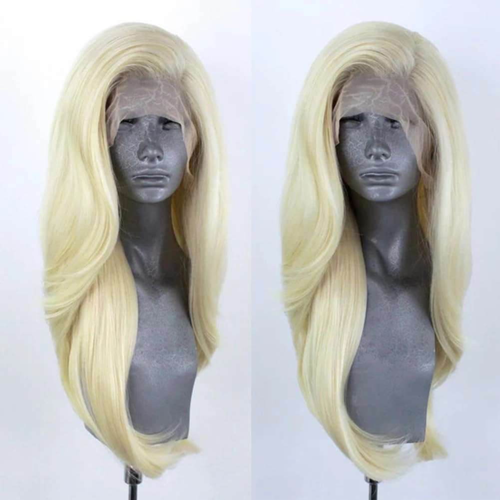 613 Blonde Wigs for Women Girls Free Part Long Natural Wave Lace Font Wigs Slightly Wave Wig Heat Resistant Synthetic Lace Wig Daily Wear Wigs