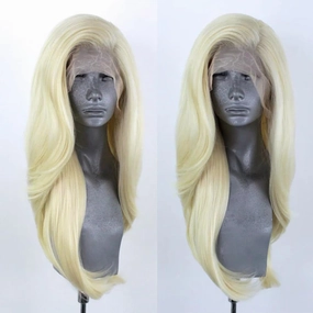 613 Blonde Wigs for Women Girls Free Part Long Natural Wave Lace Font Wigs Slightly Wave Wig Heat Resistant Synthetic Lace Wig Daily Wear Wigs