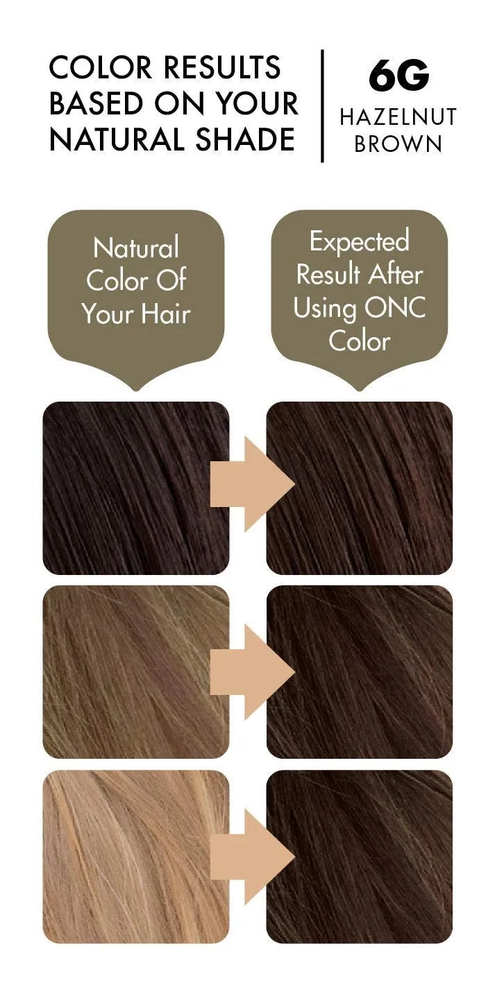(6G Hazelnut Brown) 4 fl. oz. (120 mL) Heat Activated Healthier Permanent Hair Dye with Certified Organic Ingredients, Ammonia Free, Vegan Friendly, 100% Gray Coverage