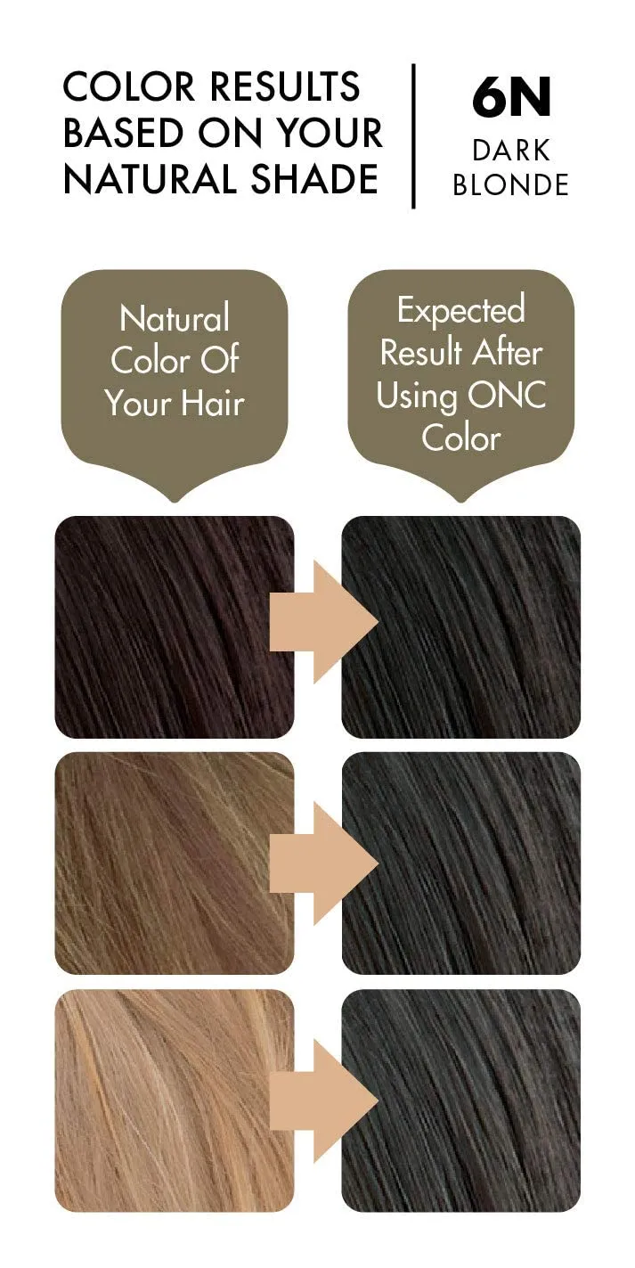 (6N Dark Blonde) 4 fl. oz. (120 mL) Heat Activated Healthier Permanent Hair Dye with Certified Organic Ingredients, Ammonia Free, Vegan Friendly, 100% Gray Coverage