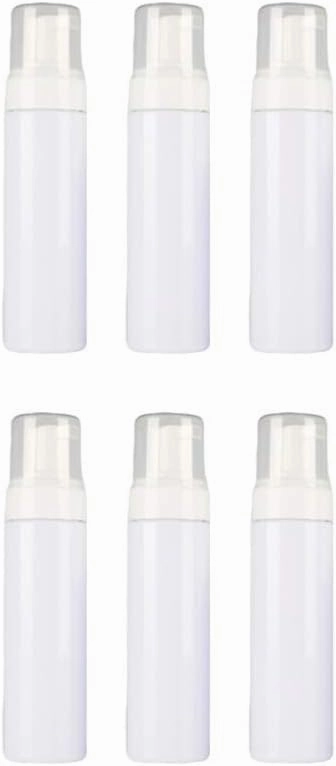 6Pcs 150ml Foaming Pump Bottles Refillable Travel Bottle for Lotion, Makeup, Sprayer, Hand Wash (White)