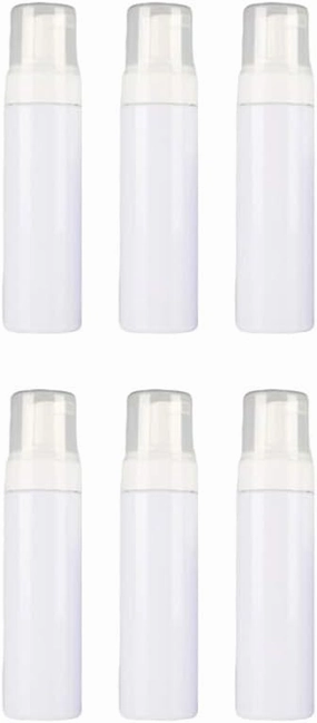 6Pcs 150ml Foaming Pump Bottles Refillable Travel Bottle for Lotion, Makeup, Sprayer, Hand Wash (White)