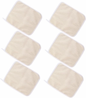 6pcs Exfoliating Bath Cloth Quick Dry Scrub Wash Cloths for Daily Home Use Beige Gentle Skin Care Dead Skin Removal Short Loop Design