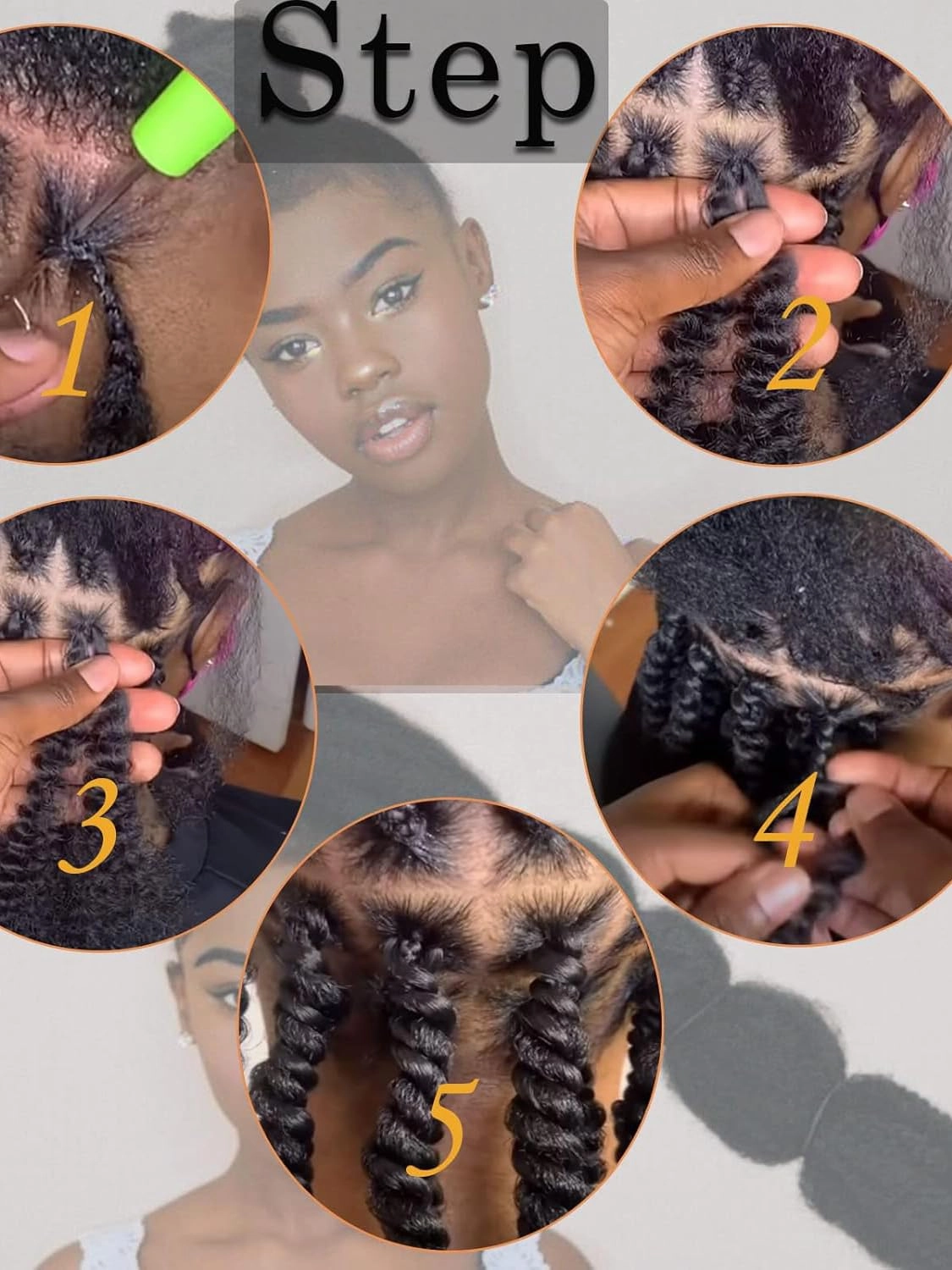 8 Packs Springy Afro Twist Hair 16 inch 4# Pre-Separated Kinky Marley Twist Braiding Hair Soft Synthetic Crochet for Distressed Faux Locs Spring Twist Hair Extensions for Women