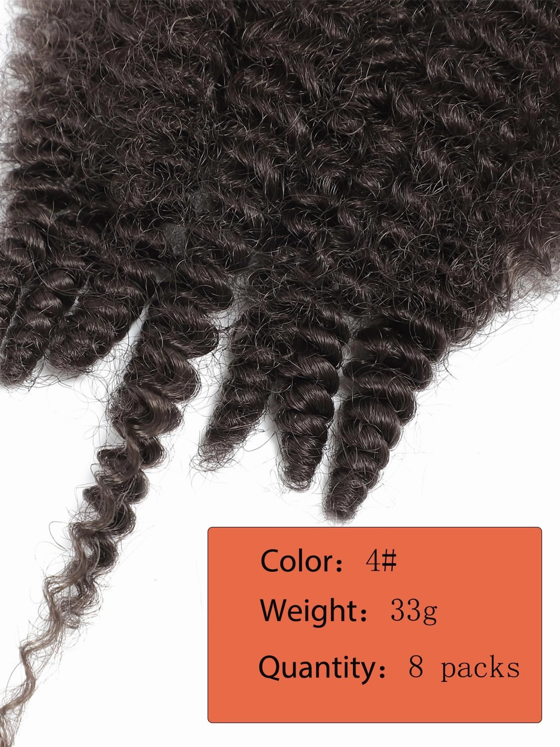 8 Packs Springy Afro Twist Hair 16 inch 4# Pre-Separated Kinky Marley Twist Braiding Hair Soft Synthetic Crochet for Distressed Faux Locs Spring Twist Hair Extensions for Women