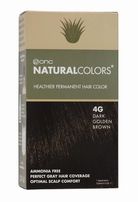 (4G Dark Golden Brown) 4 fl. oz. (120 mL) Heat Activated Healthier Permanent Hair Dye with Certified Organic Ingredients, Ammonia Free, Vegan Friendly, 100% Gray Coverage
