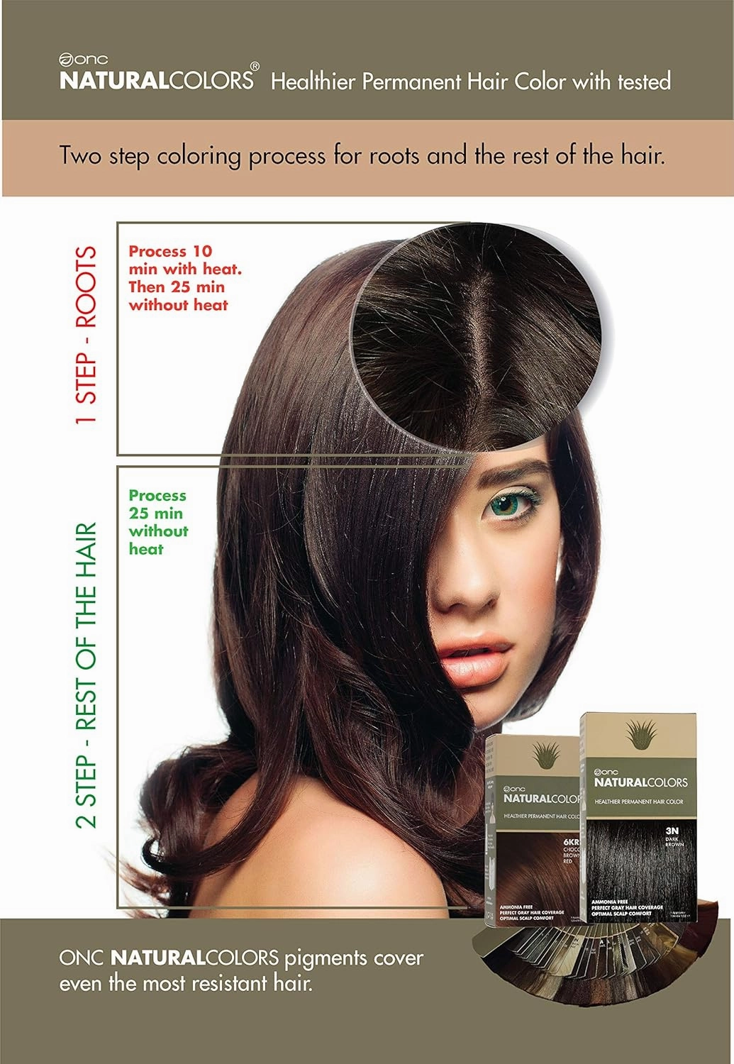 (4G Dark Golden Brown) 4 fl. oz. (120 mL) Heat Activated Healthier Permanent Hair Dye with Certified Organic Ingredients, Ammonia Free, Vegan Friendly, 100% Gray Coverage