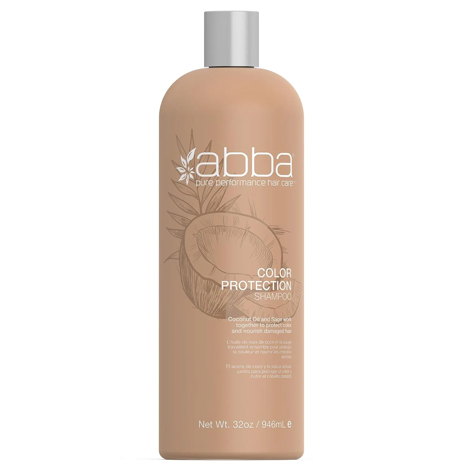 ABBA - Pure Color Protection Shampoo - Coconut Oil & Sage