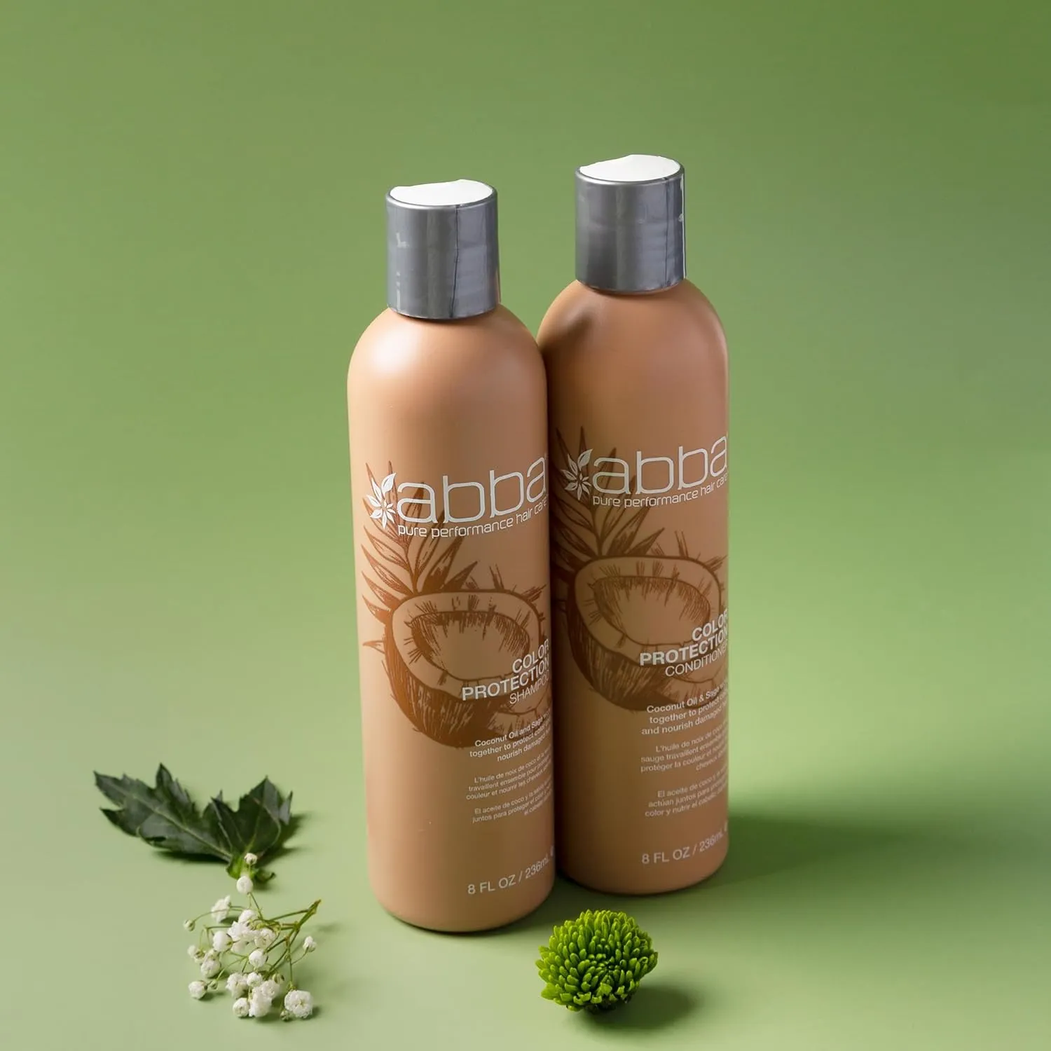 ABBA - Pure Color Protection Shampoo - Coconut Oil & Sage