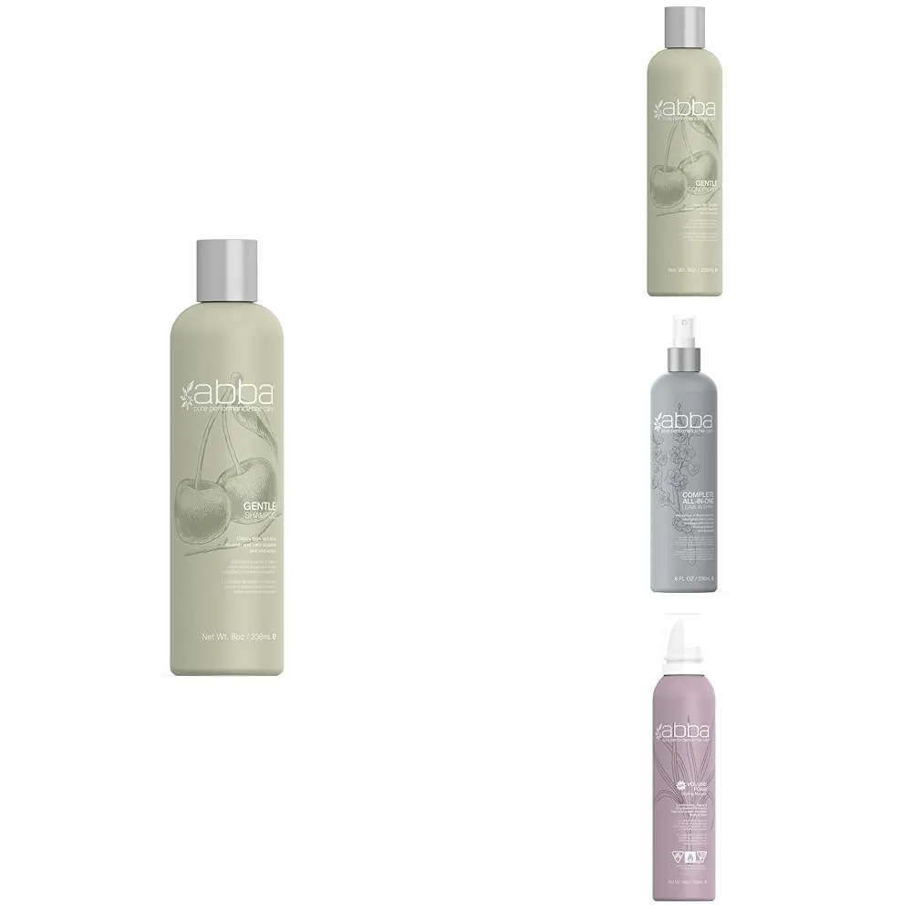 ABBA - Pure Gentle Regimen - Pure Volume Foam Styling Mousse & All-in-One Leave-In Spray & Pure Gentle Shampoo & Conditioner Duo