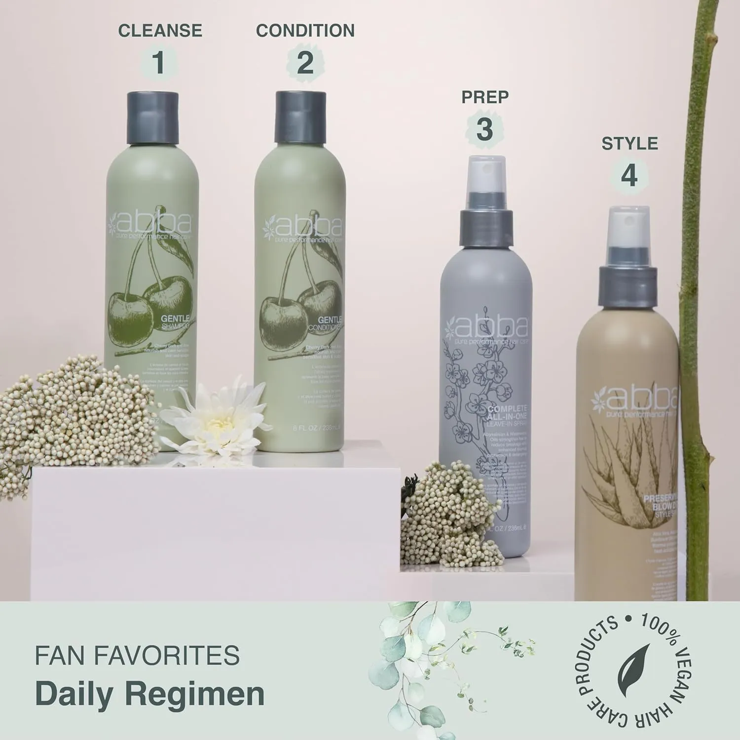 ABBA - Pure Gentle Shampoo - Cherry Bark & Aloe