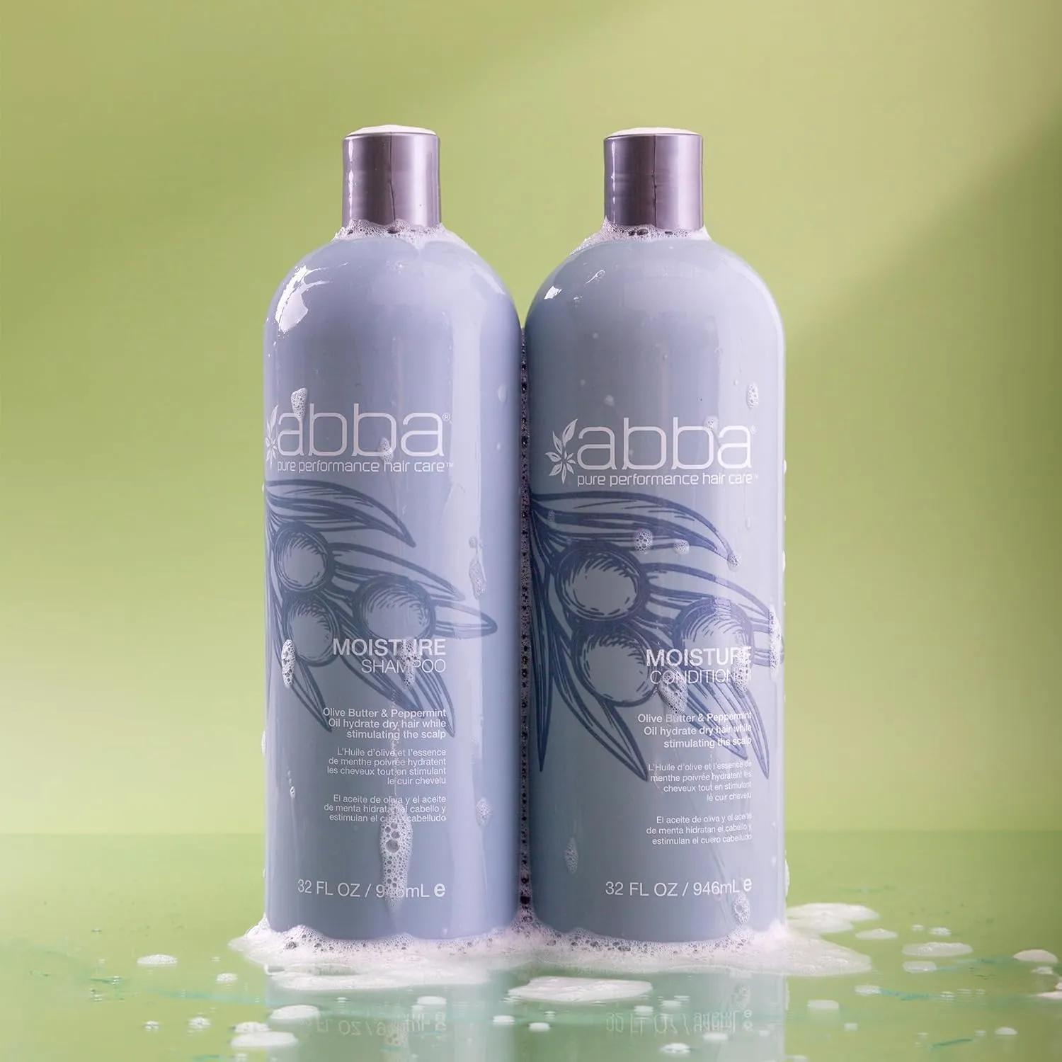 ABBA - Pure Moisture Shampoo - Olive Butter & Peppermint Oil