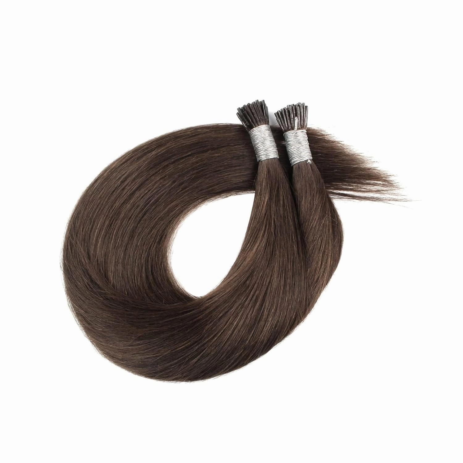 ABH AMAZINGBEAUTY HAIR I-tip Hair Extensions Human Hair Chocolate Brown Color 4 Real Human Hair I Tip Extensions 50 Grams 50 Strands Silky Straight Cold Fusion Hair Extensions Human Hair 22inch