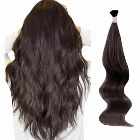 ABH AmazingBeauty Hair Pre Bonded Hair Extensions I Tip Hair Extensions Dark Brown 50 Grams Tip Human Hair Extensions Cold Fusion Tip Extensions Straight Hair 50strands 16 Inch