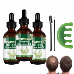 Aceite de Romero Para, Aceite de Romero Para el Crecimiento Del Cabello, Aceite de Ricino para Cejas y Pestañas y Cuidado de la Piel 6.0 FI OZ/180ML