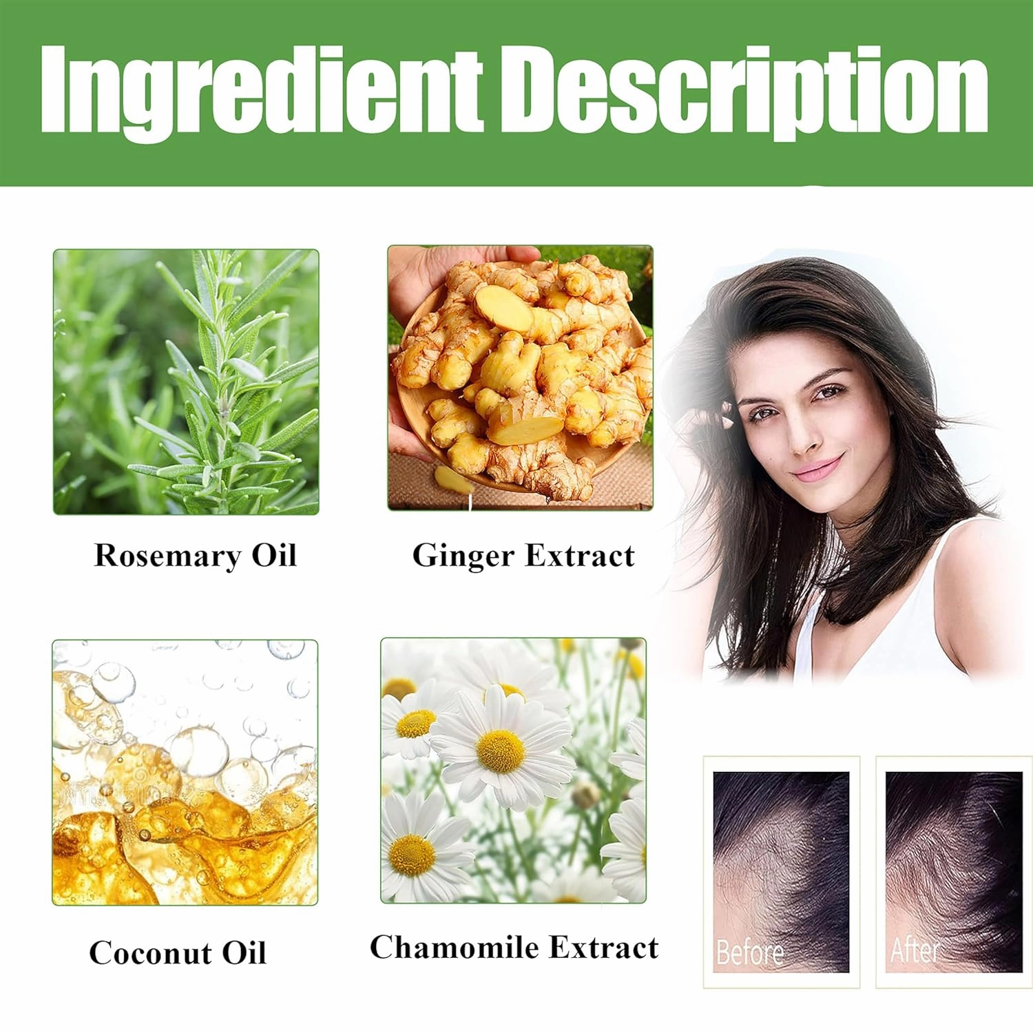 Aceite de Romero Para, Aceite de Romero Para el Crecimiento Del Cabello, Aceite de Ricino para Cejas y Pestañas y Cuidado de la Piel 6.0 FI OZ/180ML