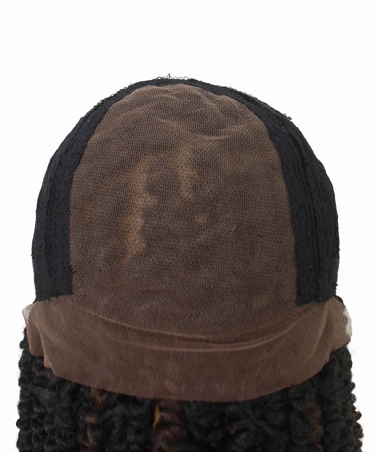 Adeline 16-inches Passion Twist 4"×5" HD Lace Wig, Heat Resistant Fiber, (Natural black and a medium auburn ombre)