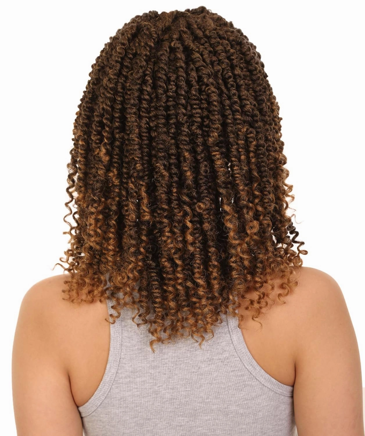 Adeline 16-inches Passion Twist 4"×5" HD Lace Wig, Heat Resistant Fiber, (Solid honey blonde Shade)