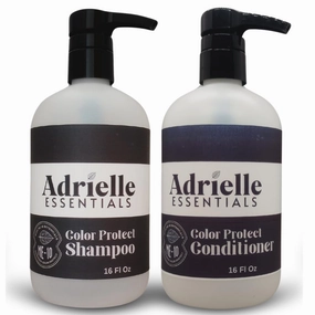 Adrielle Essentials Brown Sugar & Fig Scented Color Protect Hair Shampoo and Conditioner Set, 16 Oz Shampoo - 16 Oz Conditioner