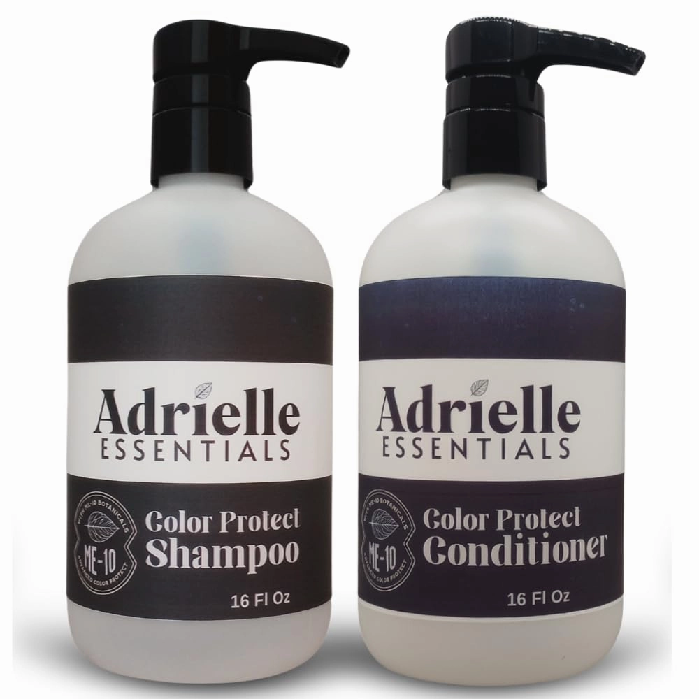 Adrielle Essentials Brown Sugar & Fig Scented Color Protect Hair Shampoo and Conditioner Set, 16 Oz Shampoo - 16 Oz Conditioner
