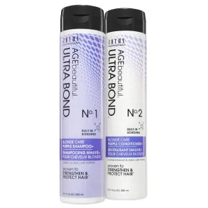 AGE beautiful Blonde Care Purple Toning Shampoo with Ultra Bond Building | Neutralizes Brassy, Yellow Tones | Strengthens & Protects | For Color-Treated Hair